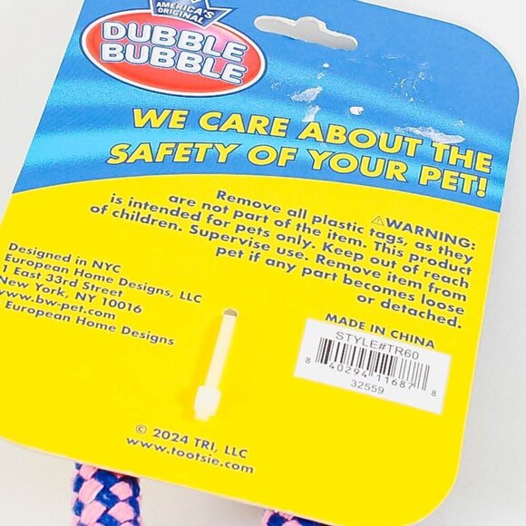 Dog Pull Toy "Dubble Bubble" Candy Wrapper - NWT - Picture 4 of 5